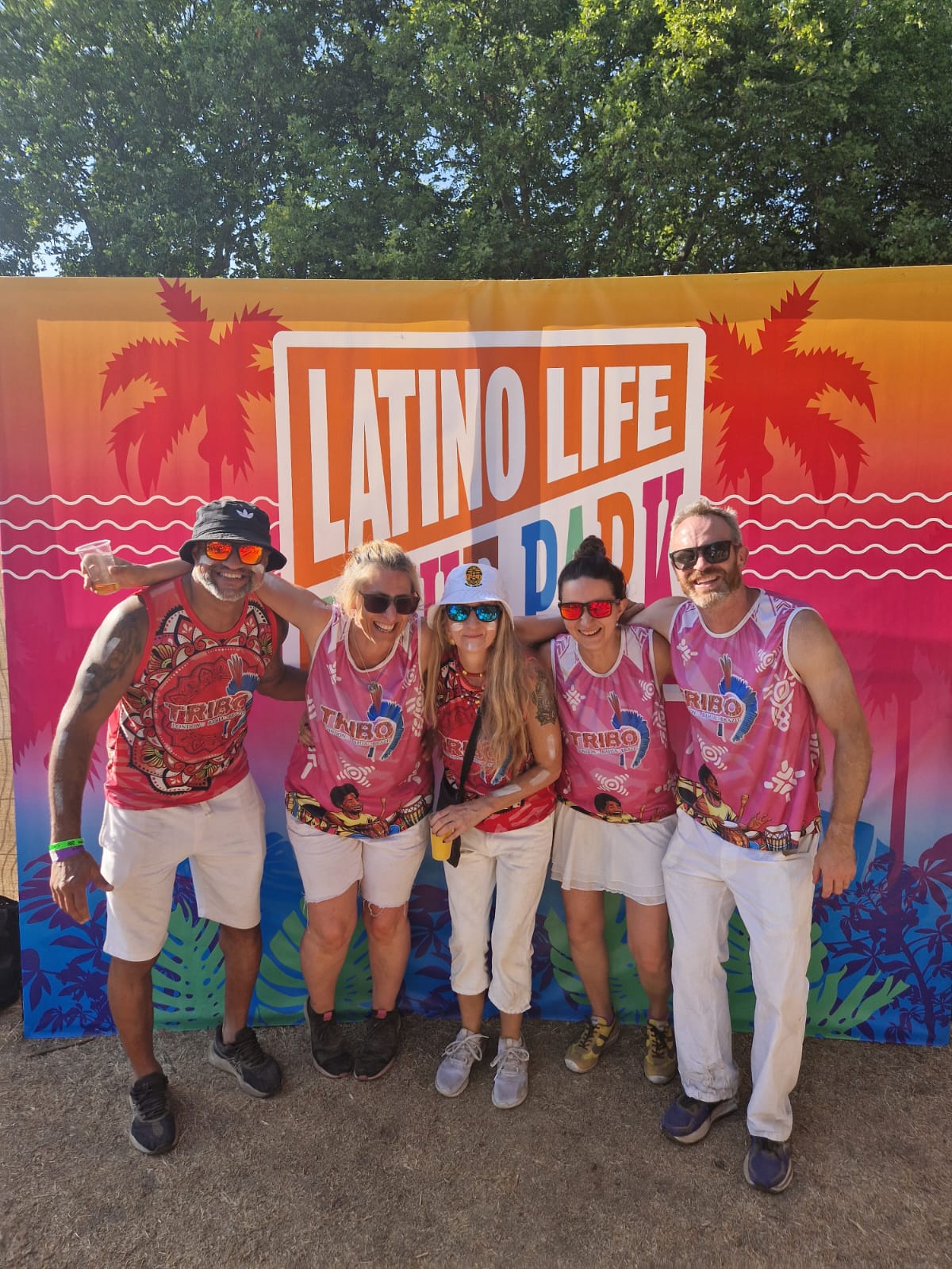 Tribo team in branded kit at Latino Life in the Park